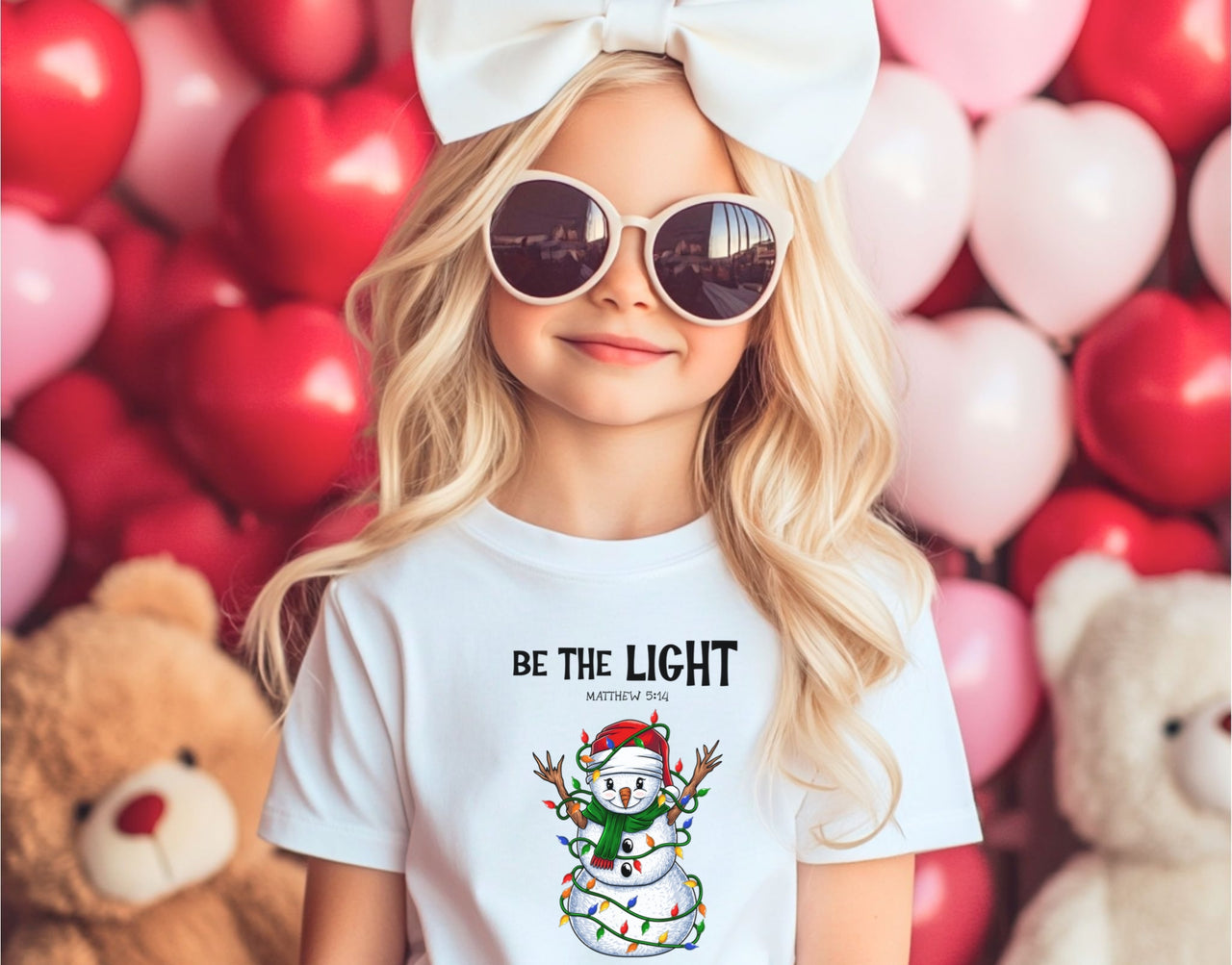 Be the Light Snowman Toddler Tee | Christmas Holiday Kids Shirt