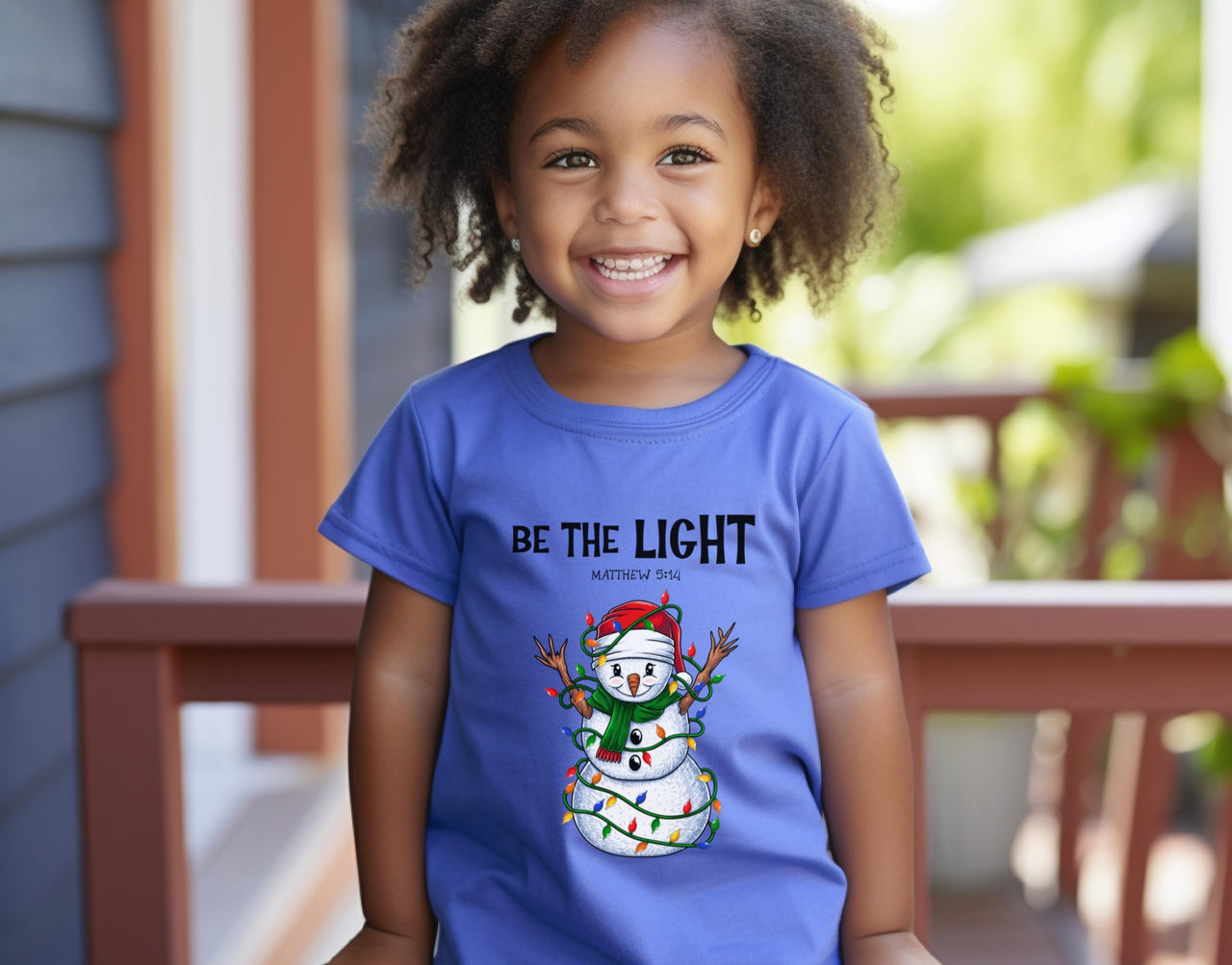 Be the Light Snowman Toddler Tee | Christmas Holiday Kids Shirt