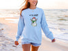 Be The Light Snowman Christmas Sweatshirt — Snowman with String Lights
