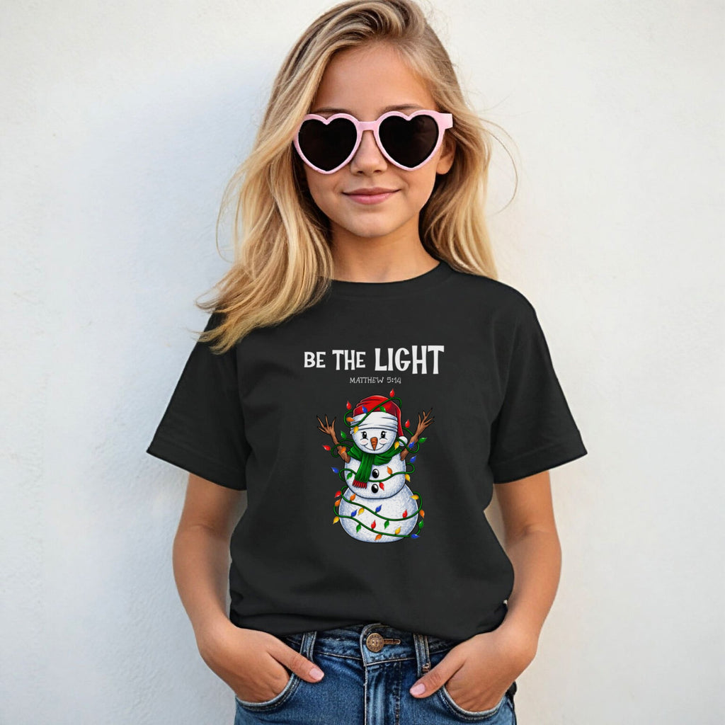 Be The Light Snowman Youth Tee