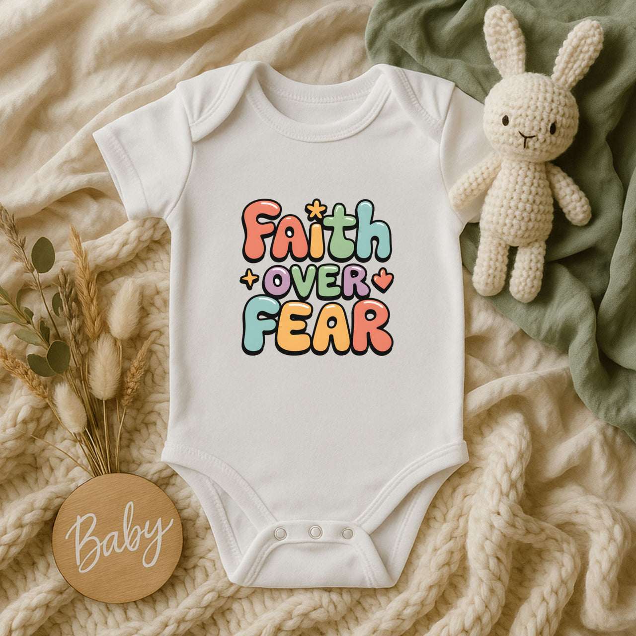 Faith Over Fear Infant Onesie