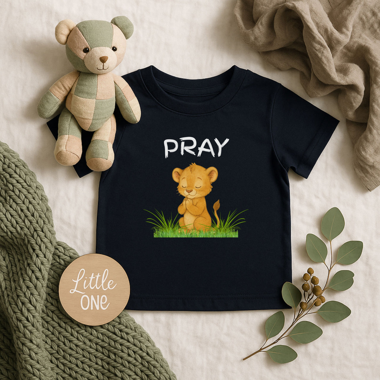 Pray Lion Cub Infant Tee