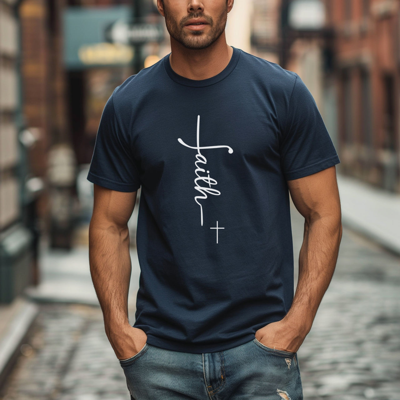 Faith + Cross Unisex Relaxed Fit T-Shirt