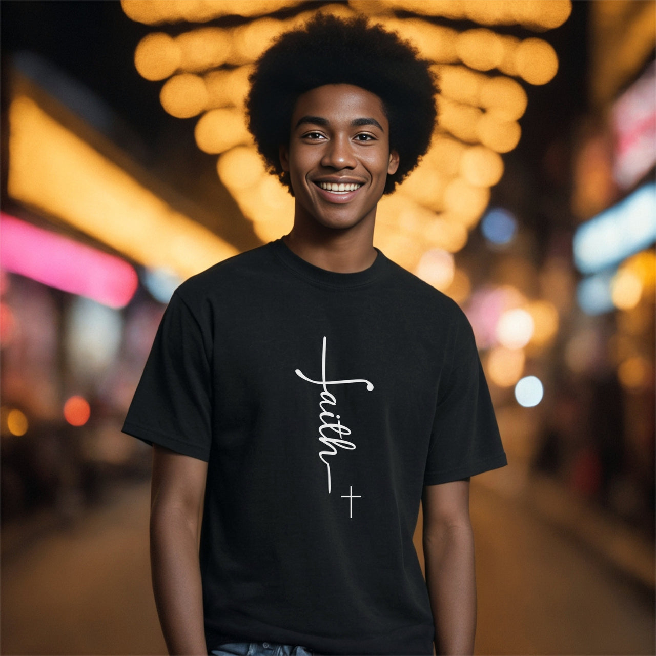 Faith + Cross Unisex Relaxed Fit T-Shirt