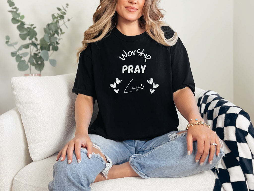 Worship, Pray, Love Unisex  Relaxed Fit T-Shirt