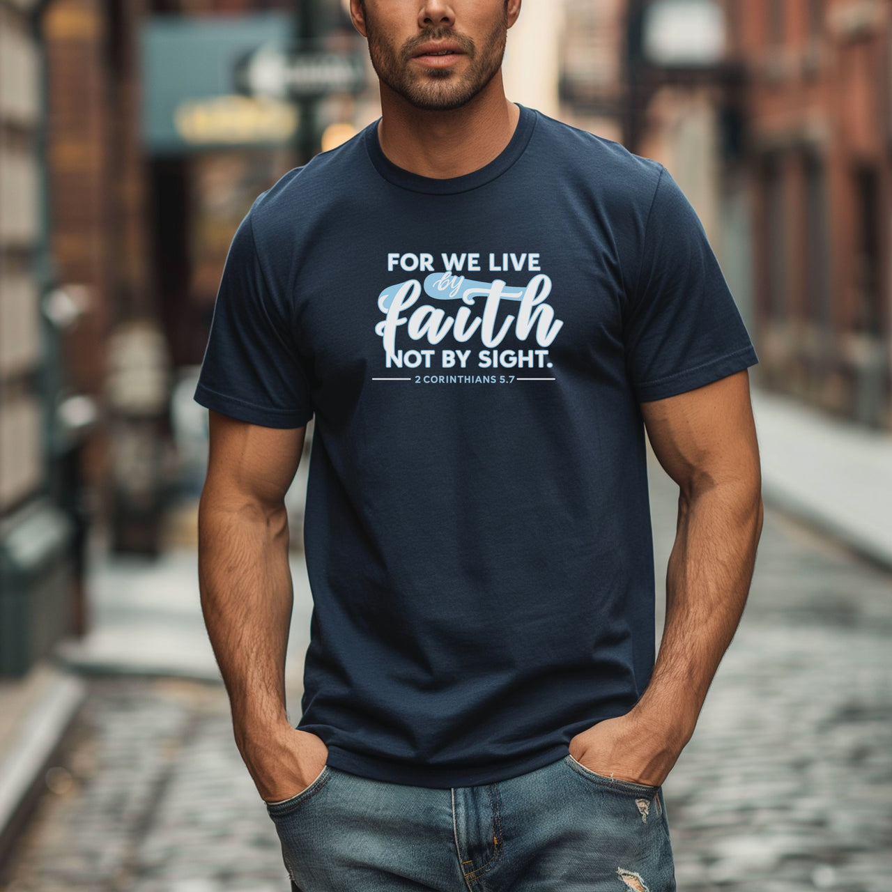 For We Live By Faith Not By Sight Unisex Relaxed Fit T-Shirt