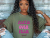 Faith Over Fear Pink Unisex Relaxed Fit T-Shirt