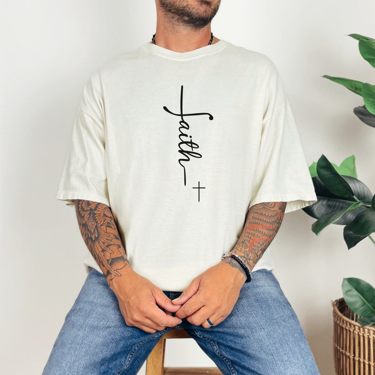 Faith + Cross Unisex Relaxed Fit T-Shirt