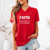 Faith Over Fear Unisex V-Neck T-Shirt