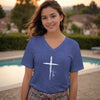 Cross With Faith Unisex V-Neck T-Shirt