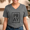 Pray + Cross Unisex V-Neck T-Shirt