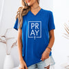 Pray + Cross Unisex V-Neck T-Shirt