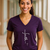 Faith + Cross Unisex V-Neck T-Shirt