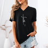 Faith + Cross Unisex V-Neck T-Shirt