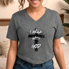 I Walk With God Unisex V-Neck Tee