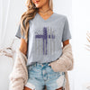 Flag With Cross Unisex V-Neck T-Shirt