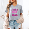 Faith Over Fear Pink Unisex V-Neck Tee