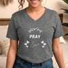Worship, Pray, Love Unisex V-Neck T-shirt