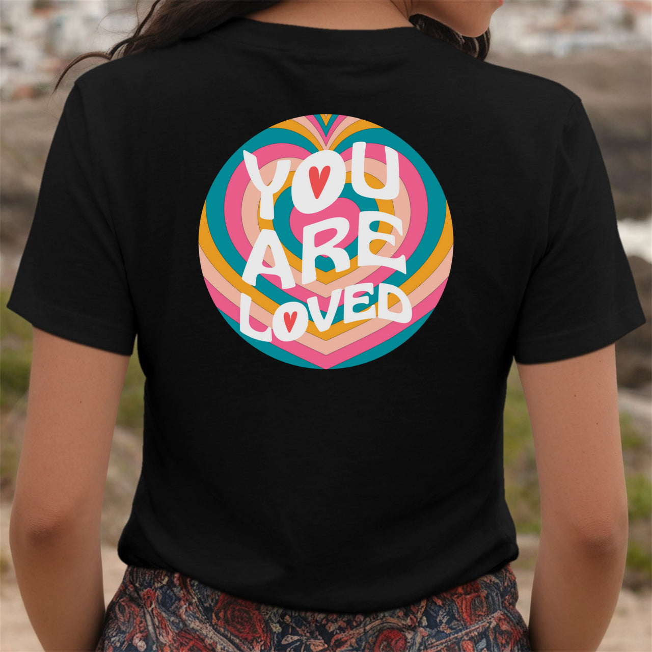 You Are Loved Retro Unisex V-Neck Tee