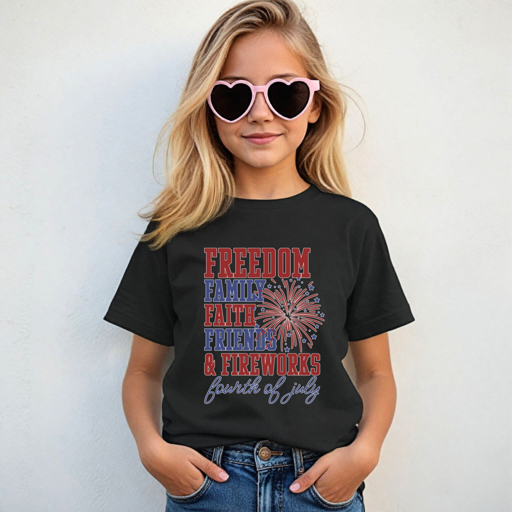 Freedom, Family & Faith Patriotic Youth T-Shirt