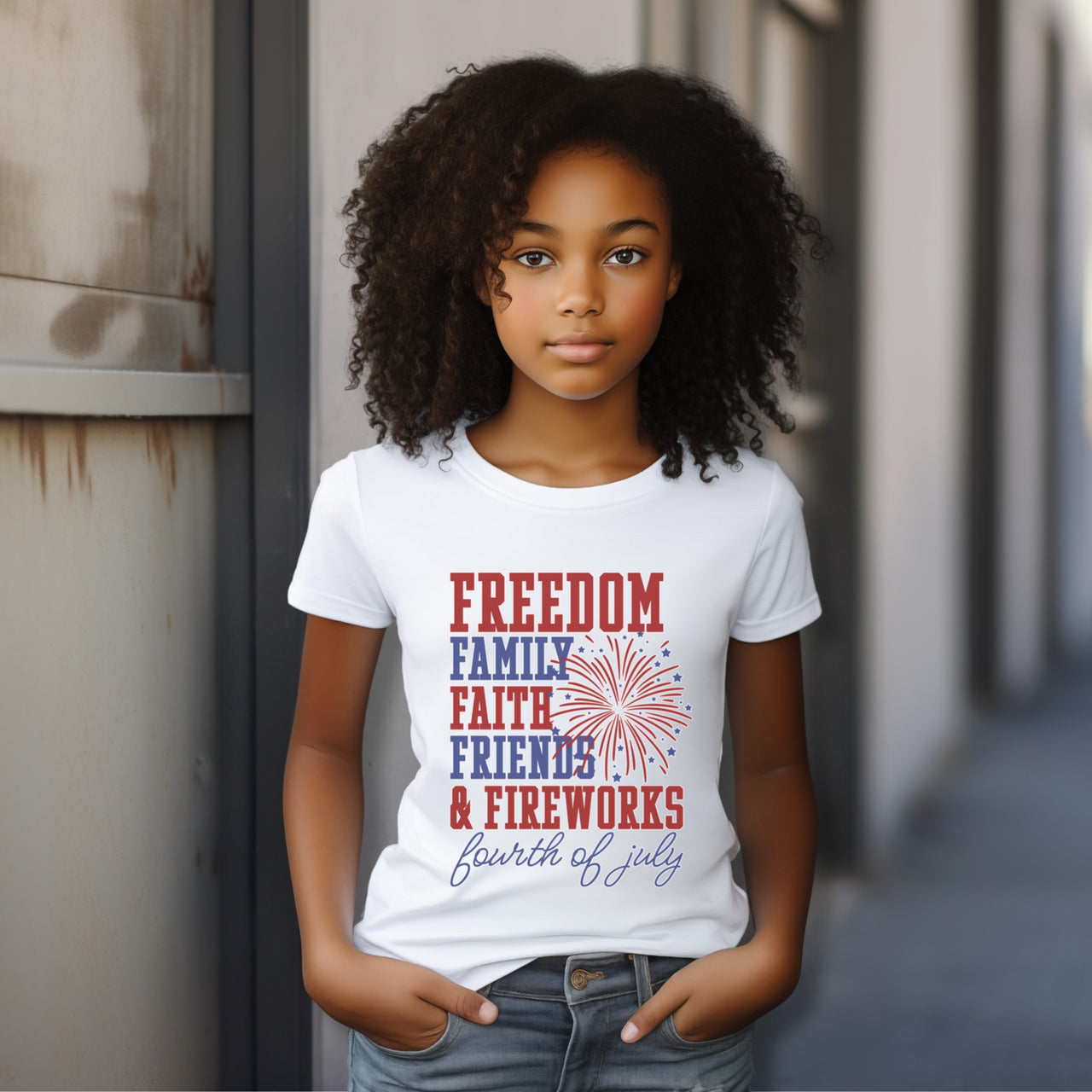 Freedom, Family & Faith Patriotic Youth T-Shirt