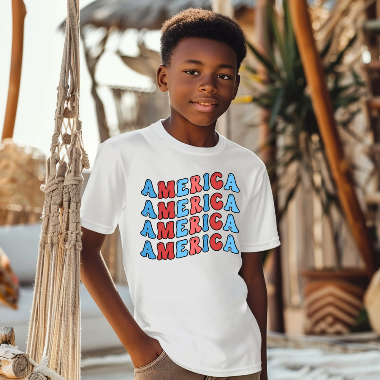 America Patriotic Youth T-Shirt