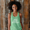 God is My Refuge Women's Flowy Racerback Tank