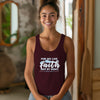For We Live By Faith Women's Racerback Tank Top