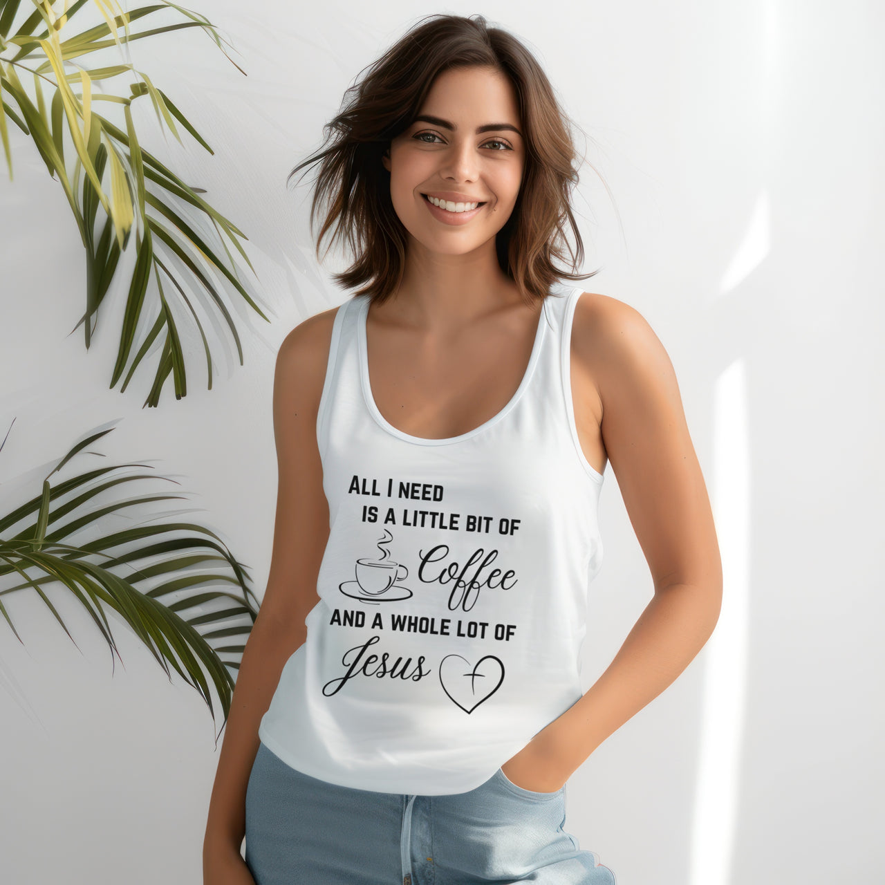 All I Need Women's Flowy Racerback Tank Top