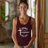Pray Over It  Women's Flowy Racerback Tank | Christian Tank Top | Faith-Based Gift | Bible Verse Shirt | Inspirational Workout Top