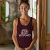 God is My Refuge Women's Flowy Racerback Tank