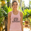 God is My Refuge Women's Flowy Racerback Tank