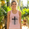 Flag With Cross Women's Racerback Tank Top