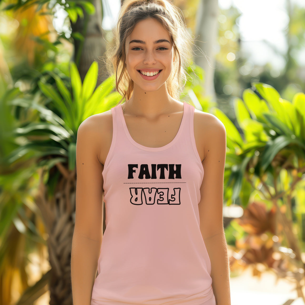 Faith Over Fear Tank Top, Women's Religious Tank Top