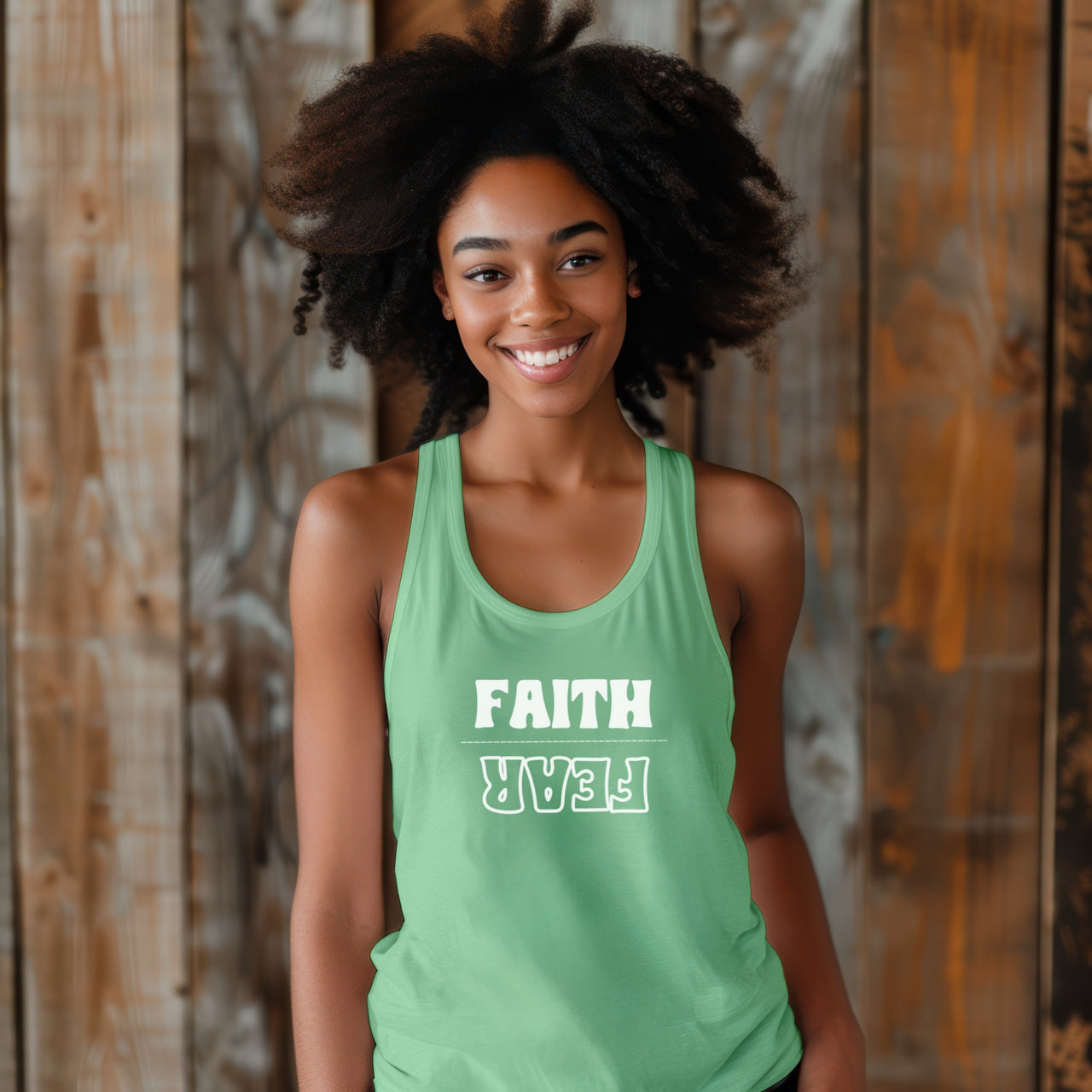 Faith Over Fear Tank Top, Women's Religious Tank Top
