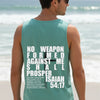 Isaiah 54:17 No Weapon Formed Against Me Relaxed Fit Tank Top | Christian Tank | Faith Apparel | Inspirational Tank | Scripture Tank