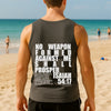 Isaiah 54:17 No Weapon Formed Against Me Relaxed Fit Tank Top | Christian Tank | Faith Apparel | Inspirational Tank | Scripture Tank