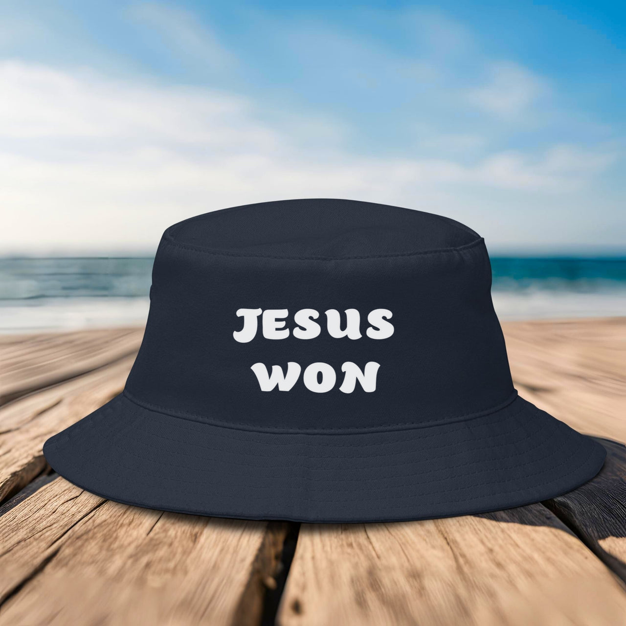 Jesus Won Embroidered Bucket Hat