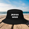 Jesus Won Embroidered Bucket Hat