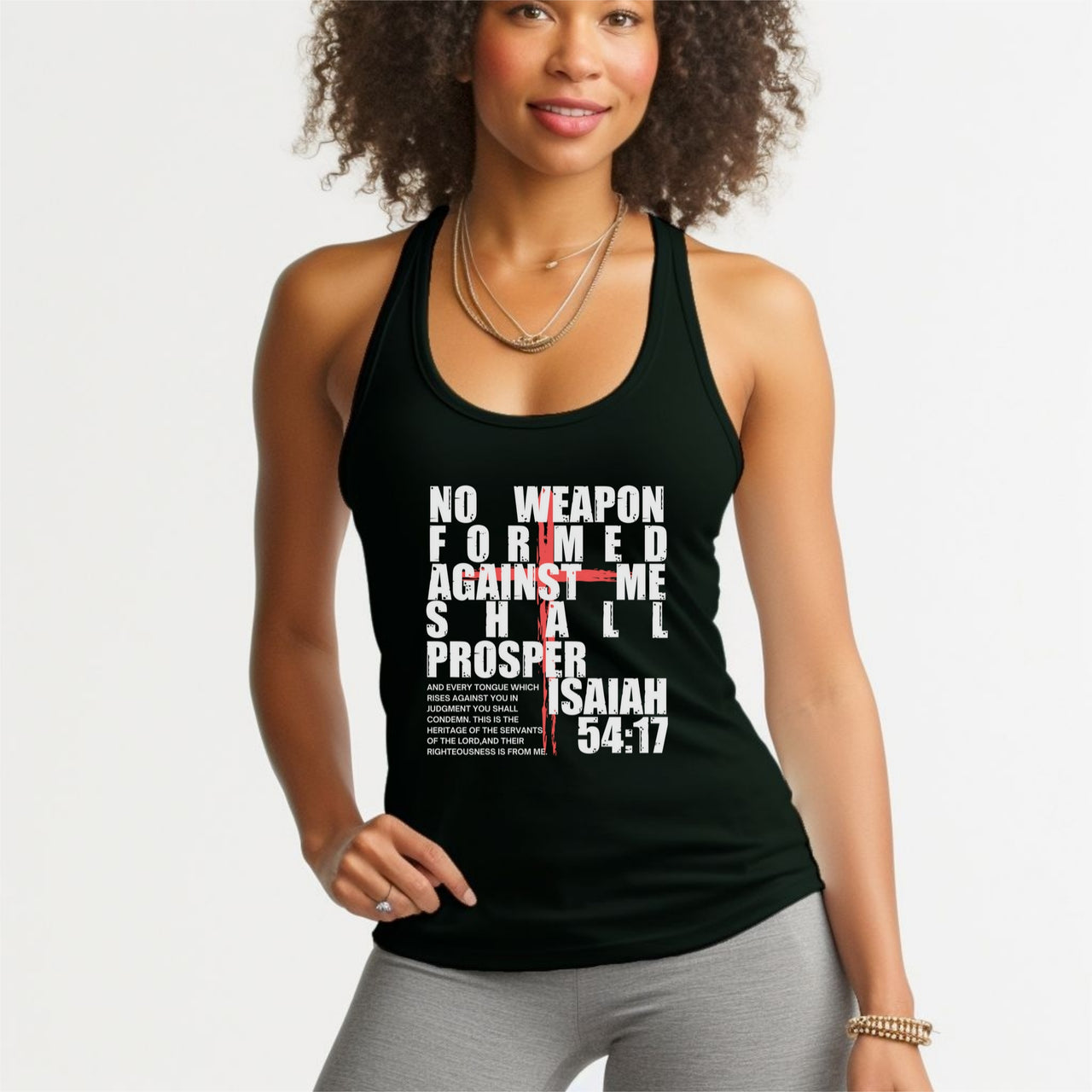Isaiah 54:17 Unisex True-to-Size Tank Top