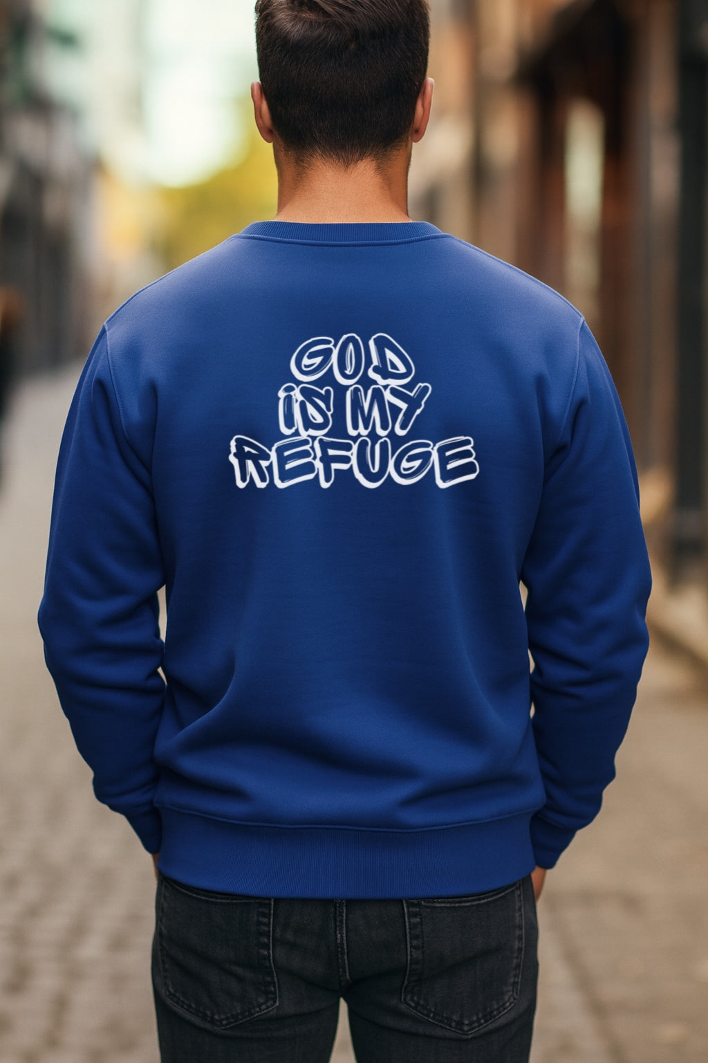 God Is My Refuge Unisex Crewneck Sweatshirt