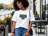 Jesus Loves Me Unisex T-Shirt featuring keyboard keys graphic on a stylish model outdoors