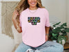 Jesus Loves Me Unisex T-Shirt featuring a keyboard keys graphic design on a blossom tee.