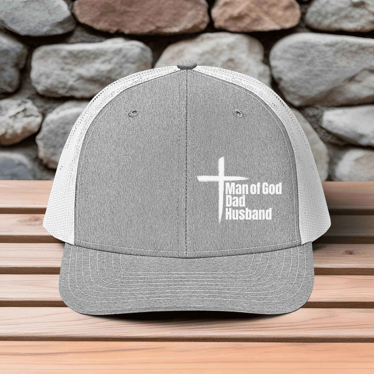 Man Of God, Dad, Husband Embroidered Snapback Hat