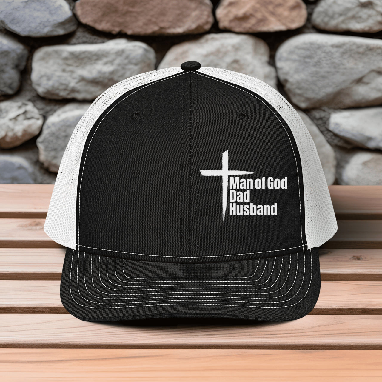 Man Of God, Dad, Husband Embroidered Snapback Hat