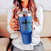 40oz Insulated Travel Mug — Flag with Cross Design