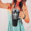 40oz Insulated Travel Mug — Flag with Cross Design