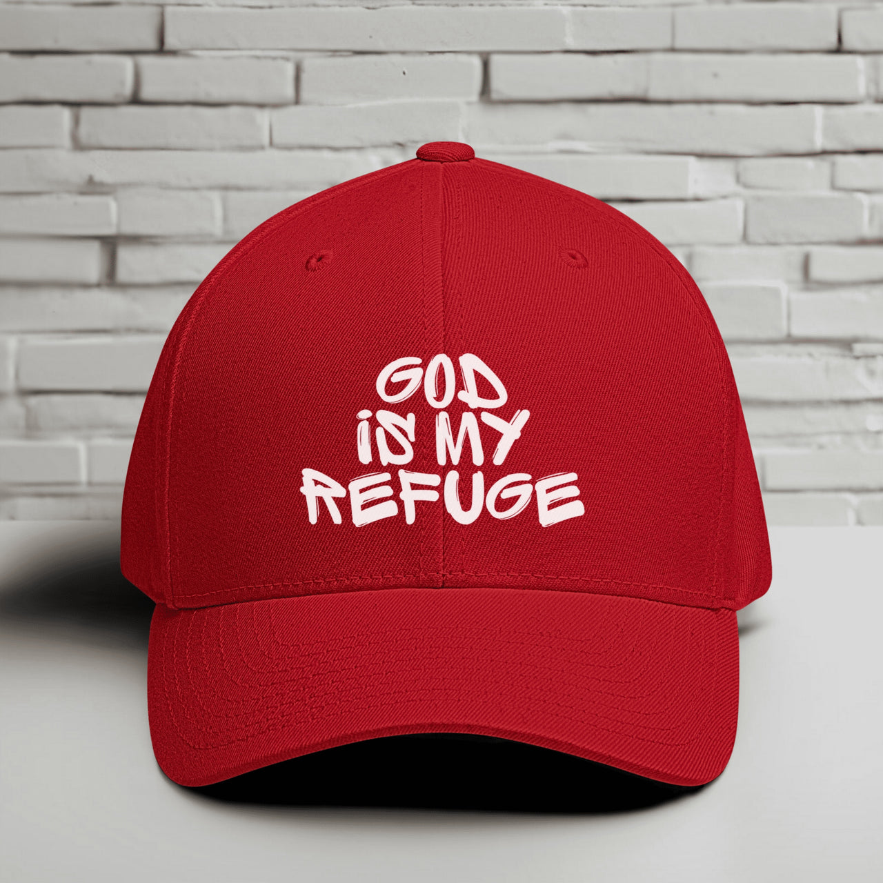 God Is My Refuge Flexfit Hat