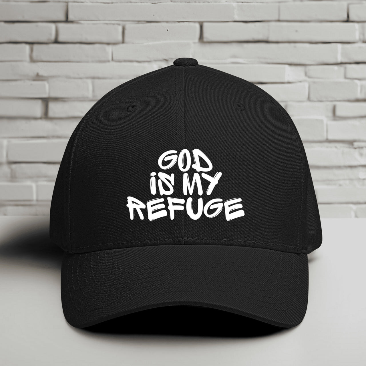 God Is My Refuge Flexfit Hat