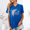 She Laughs Without Fear Of The Future V Neck Tee